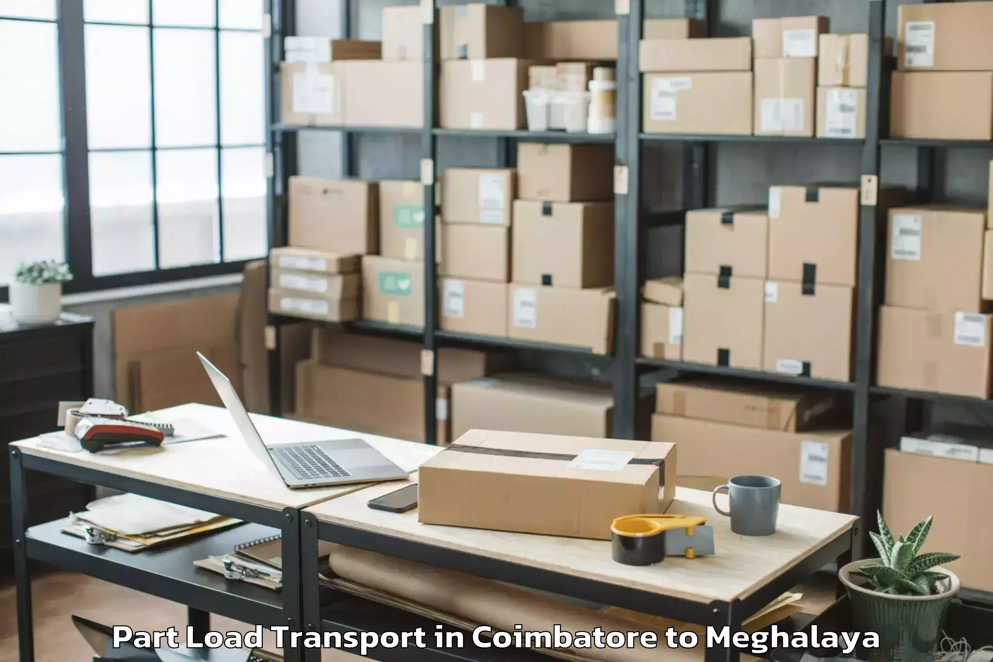 Book Coimbatore to Nit Meghalaya Part Load Transport Online